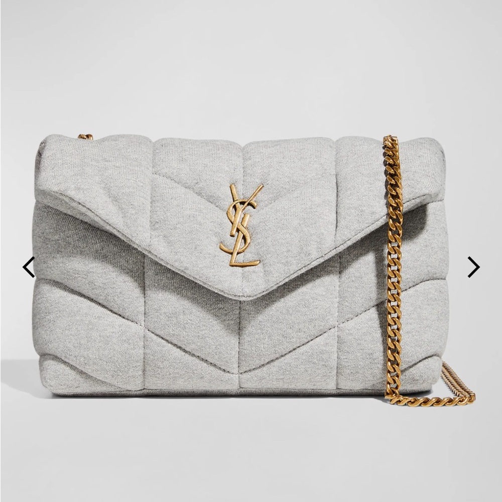 Small YSL Puffer Chain Jersey Shoulder Bag